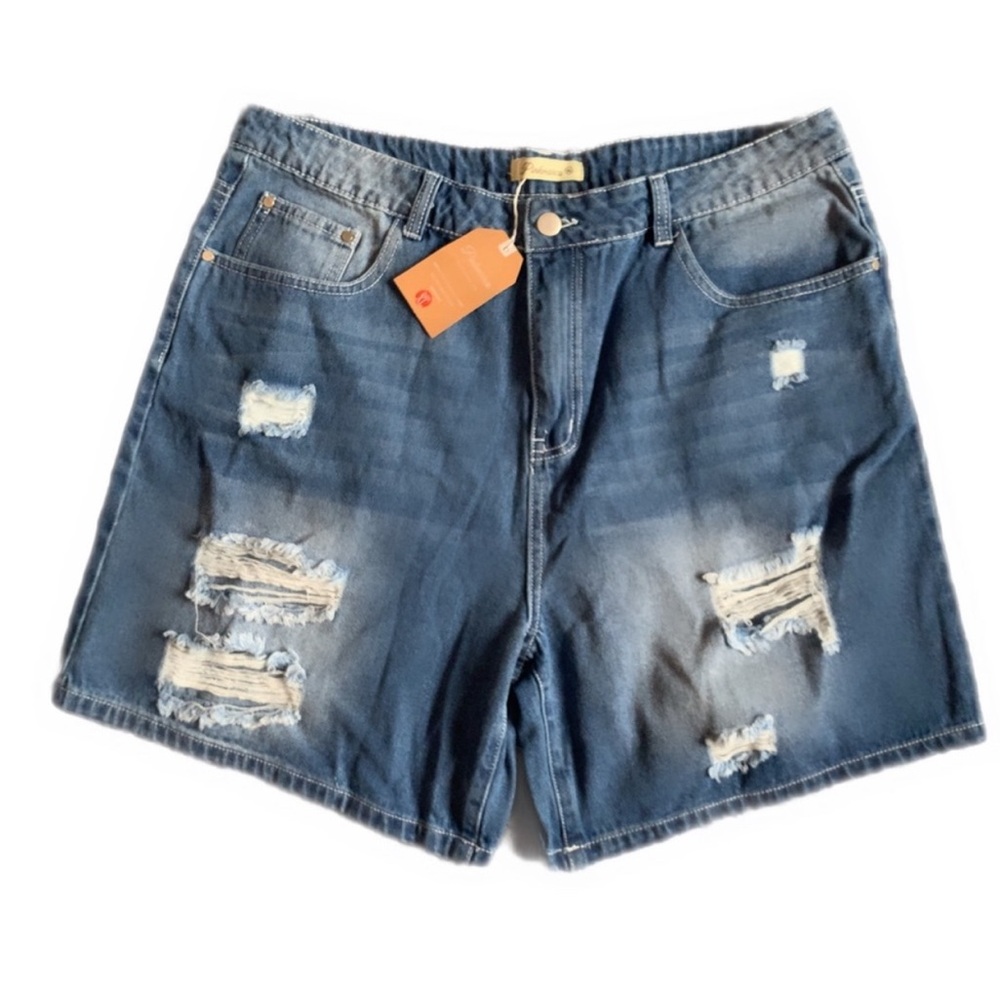 Distressed Bermuda Shorts